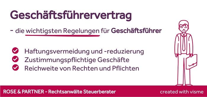 Geschäftsführervertrag wichtige Klauseln Geschäftsführervertrag