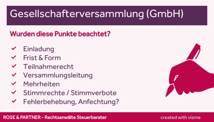 Gesellschafterversammlung in der GmbH