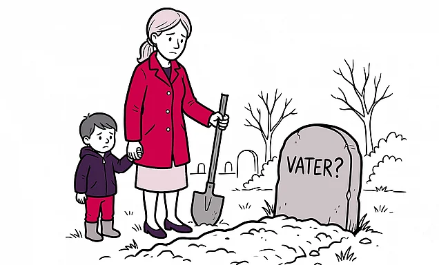 Eine Mutter möchte für Kind klären, ob ein verstorbener Mann der Vater ist.