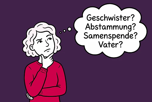 Eine Frau sucht mögliche Geschwister, die vom selben Samenspender als Vater abstammen.