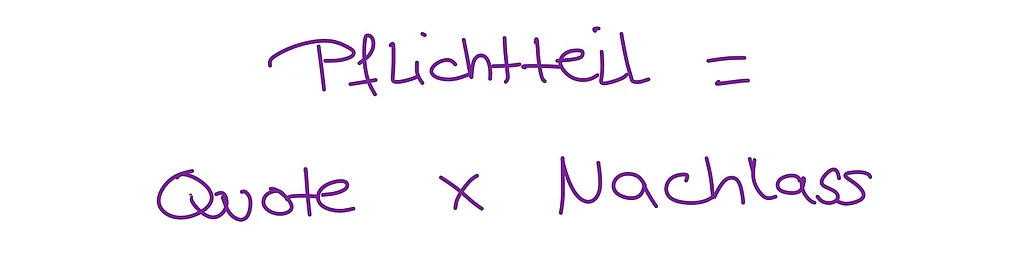 Der Pflichtteil ergibt sich aus der Pflichtteilsquote und dem Pflichtteilsnachlass