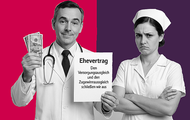 Ehevertrag mit Ausschluss des Versorgungsausgleichs und Zugewinnausgleichs mit Kompensationszahlungen