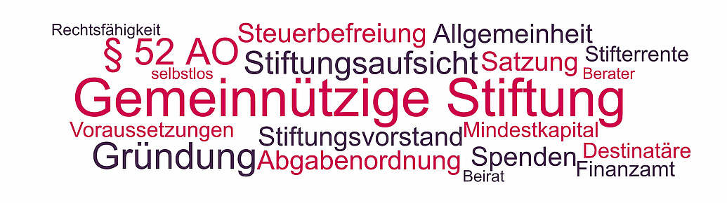 Gemeinnützige Stiftung - Gründung, Steuern, Vorstand Begriffe und Themen rund um die gemeinnützige Stiftung