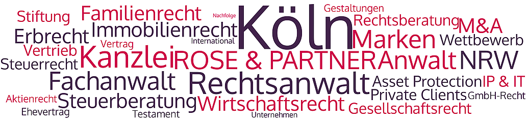 ROSE & PARTNER ist eine Kanzlei in Köln mit Rechtsanwälten, Fachanwälten und Steuerberatern. Wir vertreten Unternehmen und Private Clients.