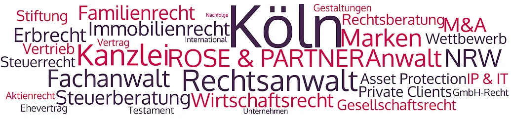 ROSE & PARTNER ist eine Kanzlei in Köln mit Rechtsanwälten, Fachanwälten und Steuerberatern. Wir vertreten Unternehmen und Private Clients.