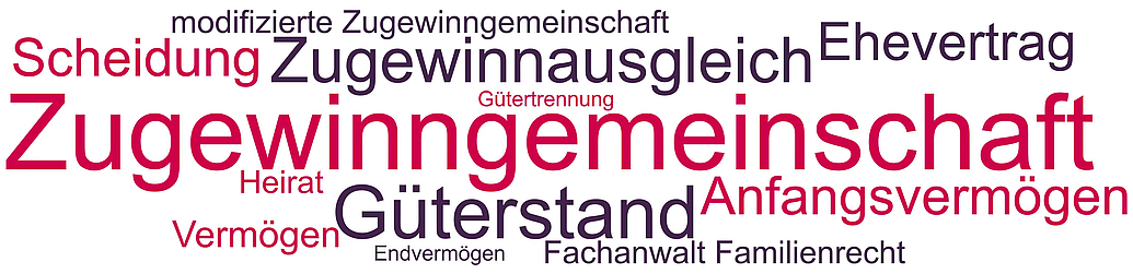 Die Zugewinngemeinschaft ist der gesetzlichen Güterstand, der durch einen Ehevertrag durch eine Gütertrennung oder Gütergemeinschaft ersetzt werden kann. 