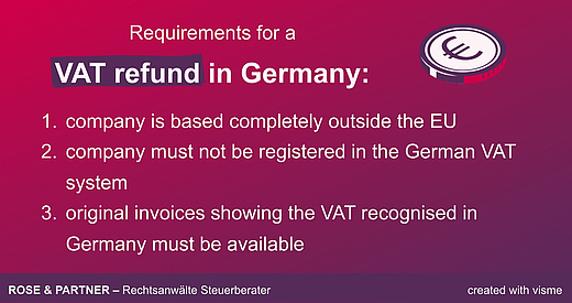 VAT refund Germany