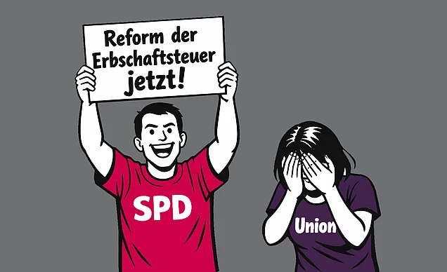 Die SPD fordert eine Reform der Erbschaftsteuer, wovon die Union nicht begeistert ist.