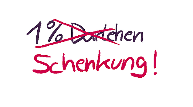 Ein Prozent Darlehen = Schenkung