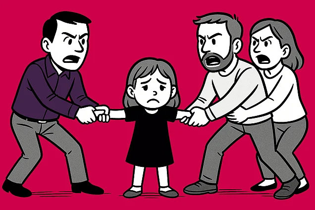 Der leibliche Vater kämpft gegen den den rechtlichen Vater und die Mutter des Kindes um die Vaterschaft