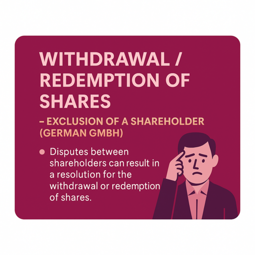 Redemption of Shares Redemption Shares German GmbH