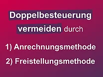 Doppelbesteuerung vermeiden