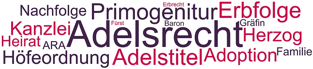 Rechtsanwälte für Adelsrechtt Beim Adelsrecht geht es um Titel, Namen, Erbfolge und Adoptionen. Daher werden Adelige von Rechtsanwälten verschiedener Fachrichtungen beraten.