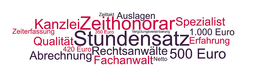 Stundensätze von Rechtsanwälten - Kanzleien im Vergleich