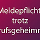 Meldepflicht Rechtsanwalt Verschiwegenheit