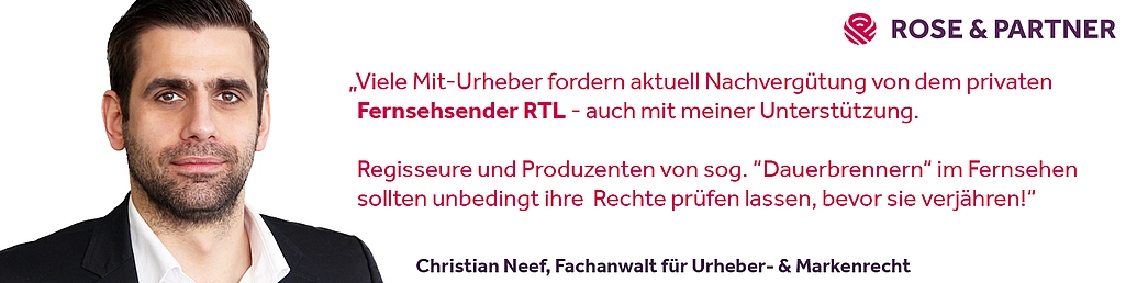 Anwalt für Urheberrecht empfiehlt Nachvergütung für Urheber