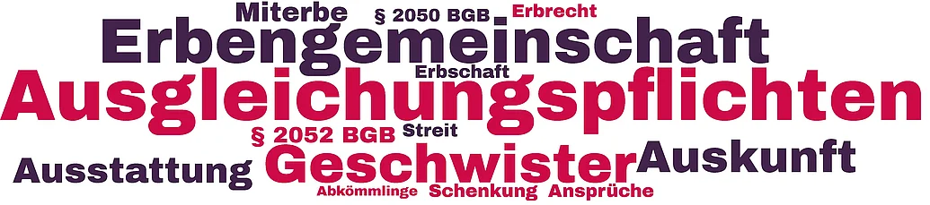 Ausgleichungspflichten - Ansprüche unter Geschwistern Haben Kinder zu Lebzeiten der Eltern Leistungen an diese Erbracht oder Zuwendungen erhalten, können im Erbfall Ausgleichungspflichten unter Abkömmlingen entstehen.