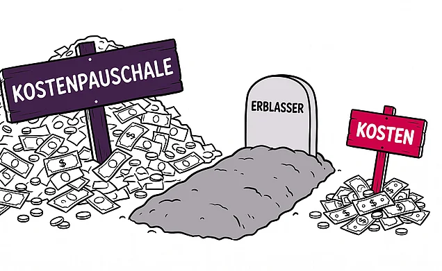 Die Kostenpauschale bei der Erbschaftsteuer kann höher sein als die eigentlichen Kosten.