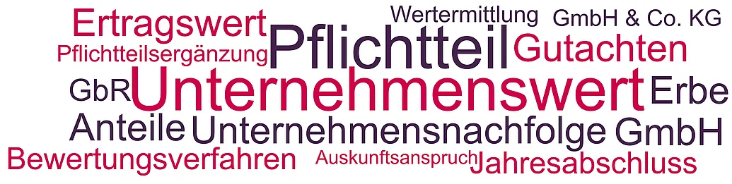 Unternehmensbewertung Pflichtteil Themen und Begriffe rund um die Unternehmensbewertung bei der Geltendmachung des Pflichtteils