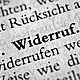 Widerruf - gesetzlich geregelt