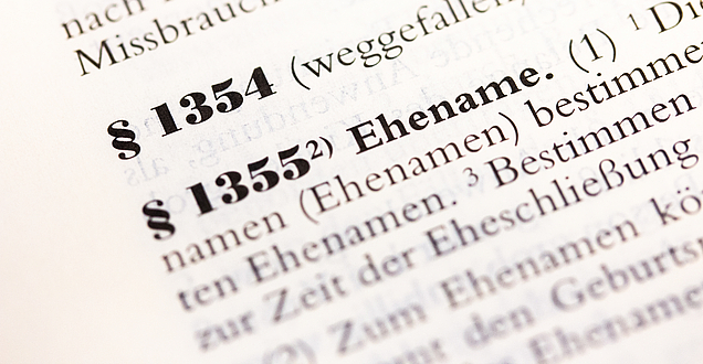 § 1355 BGB: Ehename bei Eheschließung und Scheidung