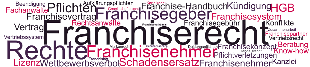 Franchiserecht Beim Franchiserecht geht es um Verträge zwischen Franchisenehmern und Franchisegebern die von Rechtsanwälten geprüft werden.