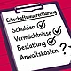 Eine Erbschaftsteuererklärung mit Positionen, die gegebenenfalls abzugsfähig sind.