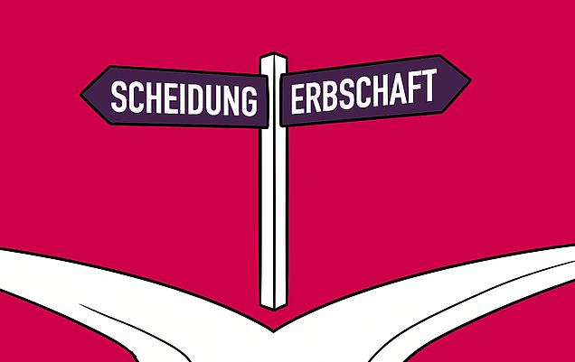 Manchmal müssen Eheleute sich entscheiden, ob ihnen die Scheidung wichter ist oder ihr Ehegattenerbrecht.