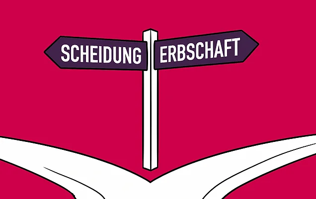 Manchmal müssen Eheleute sich entscheiden, ob ihnen die Scheidung wichter ist oder ihr Ehegattenerbrecht.