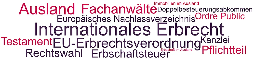 Rechtsanwalt für internationales Erbrecht und Erbfälle im Ausland Internationales Erbrecht und ausländisches Erbrecht ist einschlägig, wenn Erbfälle durch Personen oder Nachlasswerte Bezug zum Ausland haben. Der Fachanwalt für Erbrecht fragt bei Bezug zum Ausland zunächst, welches Erbrecht im konkreten Fall gilt.