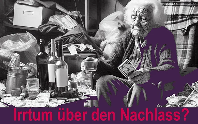 Auch wer ein alkoholkranker Messi ist, kann viel Geld hinterlassen. Das sollten Erben berücksichtigen, bevor sie eine Erbausschlagung erklären, die sie später vielleicht wieder anfechten wollen.