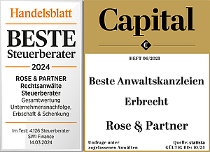 Auszeichnung Handelsblatt und Capital