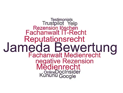 Begriffe rund um die Löschung einer Jameda Bewertung mit einem Anwalt