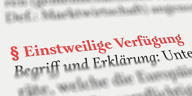 einstweilige Verfügung