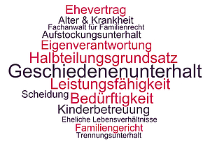 Themen und Begriffe rund um den Unterhalt gescheidener Ehegatten