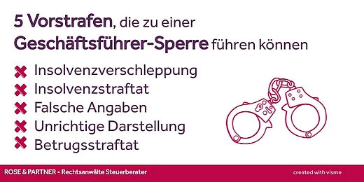 Geschäftsführersperre durch Vorstrafen