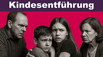 Vater und Mutter streiten um die Kinder 