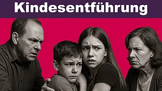 Vater und Mutter streiten um die Kinder 