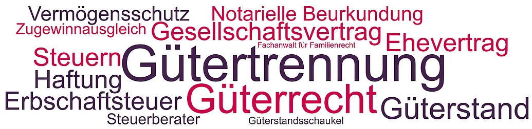 Themen und Begriffe rund um die Gütertrennung