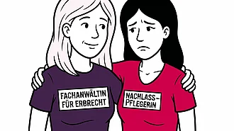 Eine Fachanwältin für Erbrecht und eine Nachlasspflegerin
