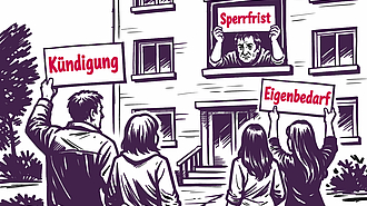 Gesellschafter einer Familiengesellschaft wollen einem Mieter wegen Eigenbedarf kündigen.