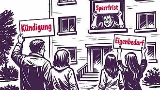 Gesellschafter einer Familiengesellschaft wollen einem Mieter wegen Eigenbedarf kündigen.