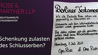 Berliner Testament, Schenkung