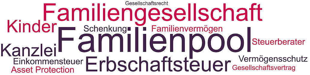 Familienpool, Familiengesellschaft Der Familienpool - auch Familiengesellschaft genannt - bündelt Vermögen und schützt es vor dem Zugriff von Gläubigern, Schwiegerkindern, Geschiedenen, Enterbten und dem Finanzamt.