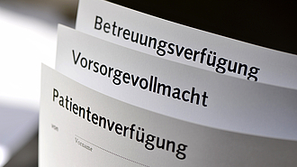 Die Dokumente Vorsrogevollmacht, Betreuungsverfügung und Patientenverfügung