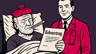 Der Arzt wird vom Patienten in einem Erbvertrag bedacht.