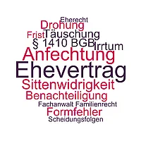 Begriffe rund um die Anfechtung eines Ehevertrags und seiner Sittenwidrigkeit