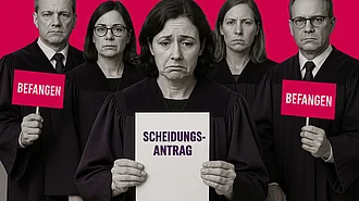 Eine Richterin beim Familiengericht reicht die Scheidung ein und die Kollegen halten sich für befangen. 