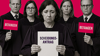 Eine Richterin beim Familiengericht reicht die Scheidung ein und die Kollegen halten sich für befangen. 