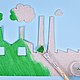 Fabrik mit klimaschädlichen Abgasen wird grün gestrichen